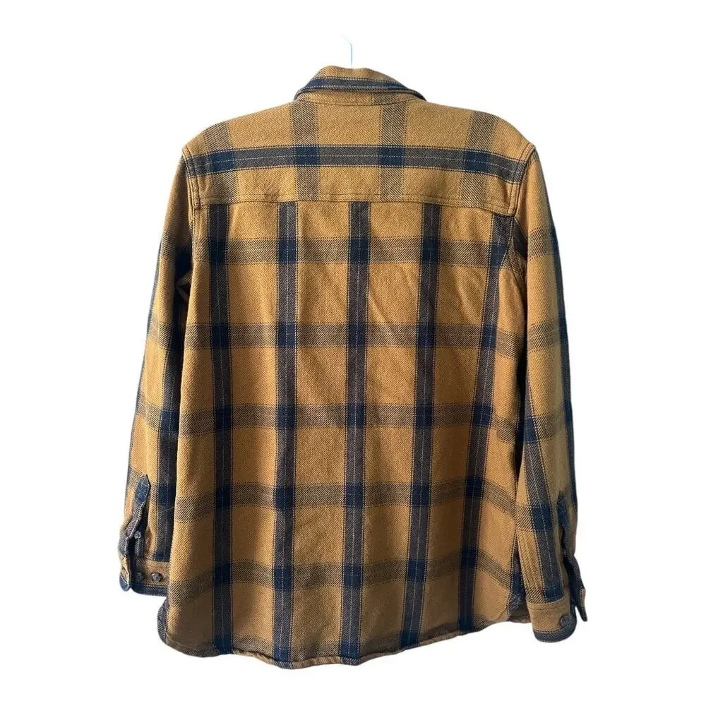 Carhartt Womens Loose Fit Brown/Black Twill Plaid Shirt, Med - Picture 3 of 9